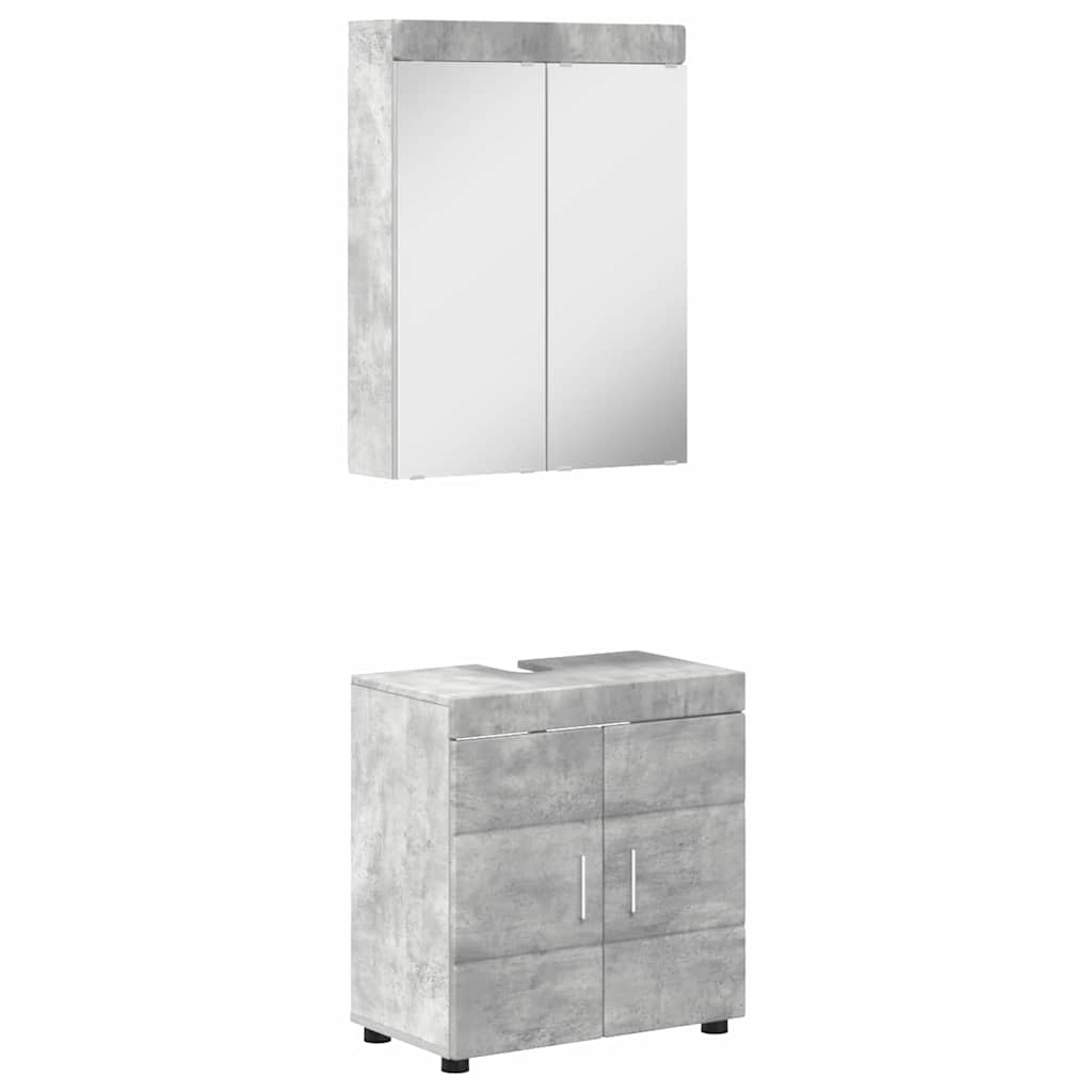 Σετ Επίπλων Μπάνιου TULUM 2 pcs Σκυρόδεμα Γκρι 60 x 34 x 63 εκ - Pakobazaar