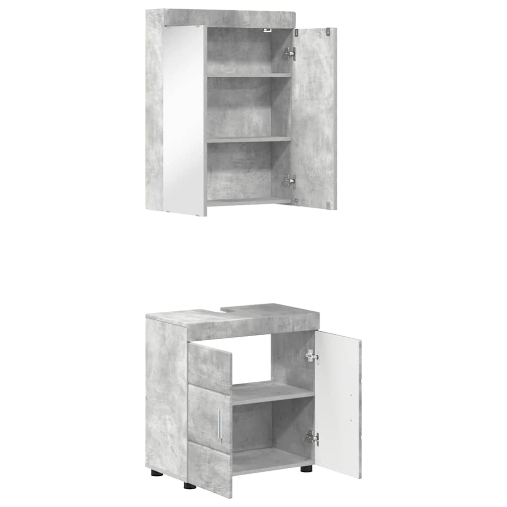 Σετ Επίπλων Μπάνιου TULUM 2 pcs Σκυρόδεμα Γκρι 60 x 34 x 63 εκ - Pakobazaar