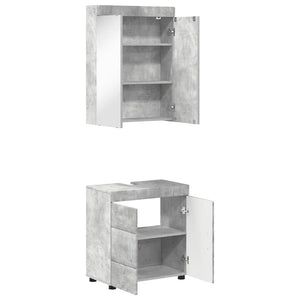 Σετ Επίπλων Μπάνιου TULUM 2 pcs Σκυρόδεμα Γκρι 60 x 34 x 63 εκ - Pakobazaar