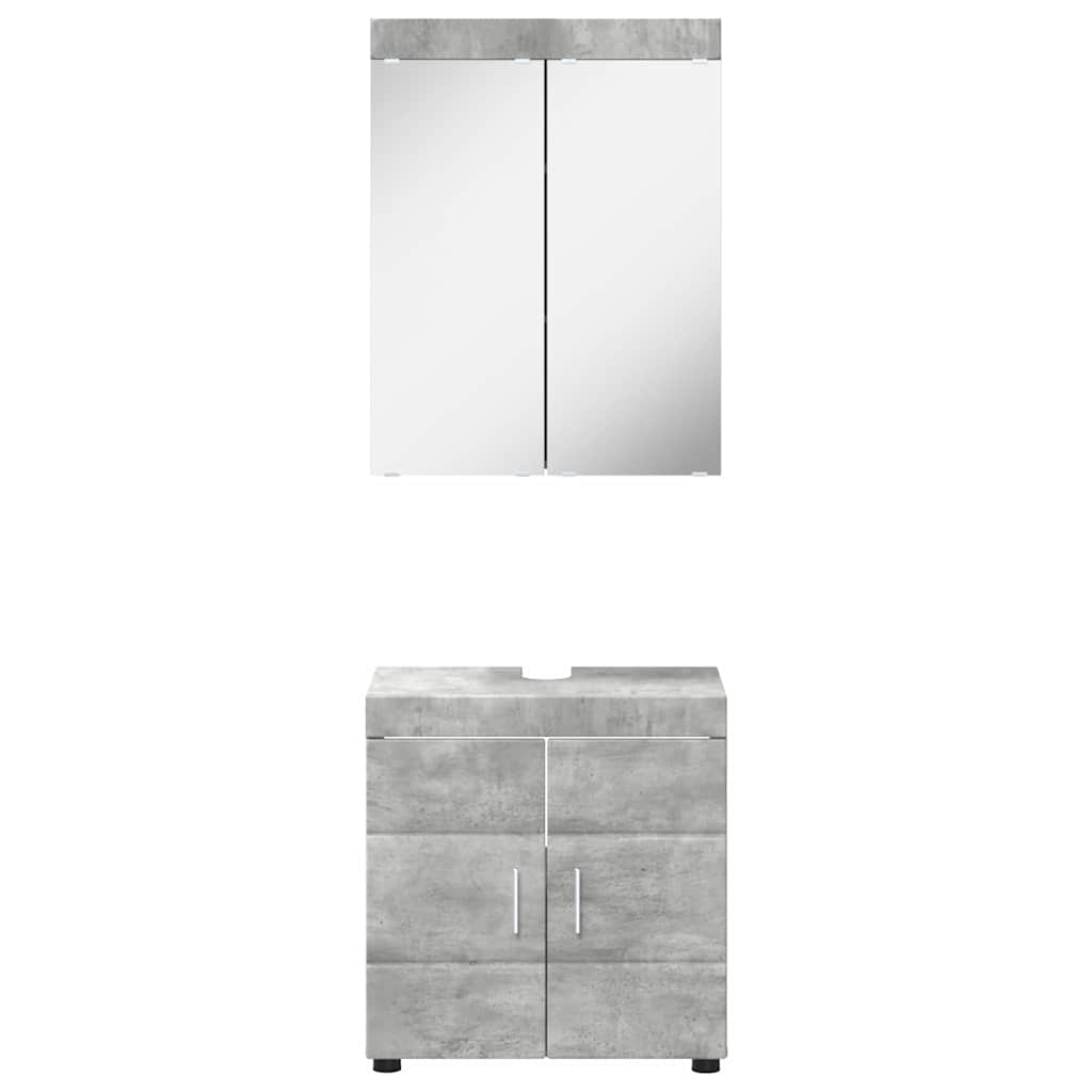 Σετ Επίπλων Μπάνιου TULUM 2 pcs Σκυρόδεμα Γκρι 60 x 34 x 63 εκ - Pakobazaar