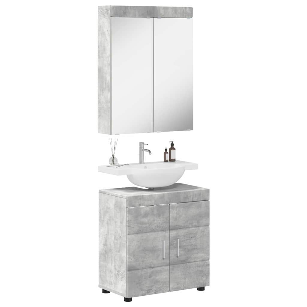 Σετ Επίπλων Μπάνιου TULUM 2 pcs Σκυρόδεμα Γκρι 60 x 34 x 63 εκ - Pakobazaar