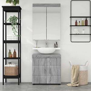 Σετ Επίπλων Μπάνιου TULUM 2 τεμ. Γκρίζο Σονομα 60 x 34 x 63 εκ