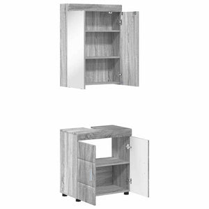 Σετ Επίπλων Μπάνιου TULUM 2 τεμ. Γκρίζο Σονομα 60 x 34 x 63 εκ