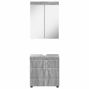 Σετ Επίπλων Μπάνιου TULUM 2 τεμ. Γκρίζο Σονομα 60 x 34 x 63 εκ
