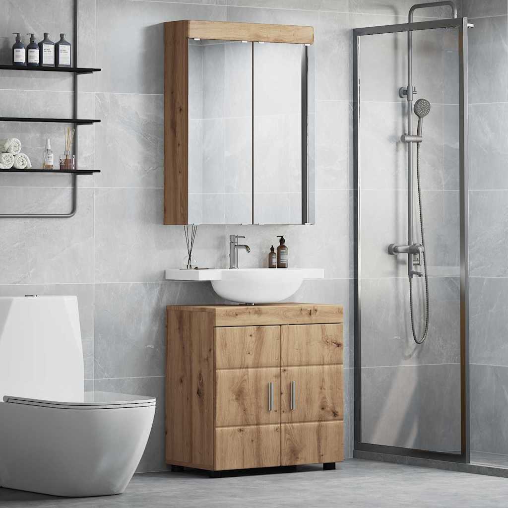 Σετ Επίπλων Μπάνιου TULUM 2 pcs Artisan Oak 60 x 34 x 63 εκ - Pakobazaar