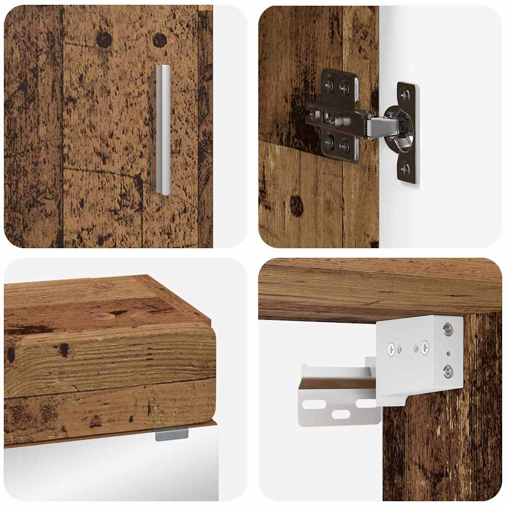 Σετ Επίπλων Μπάνιου TULUM 3 pcs Παλιό ξύλο 60 x 34 x 63 εκ