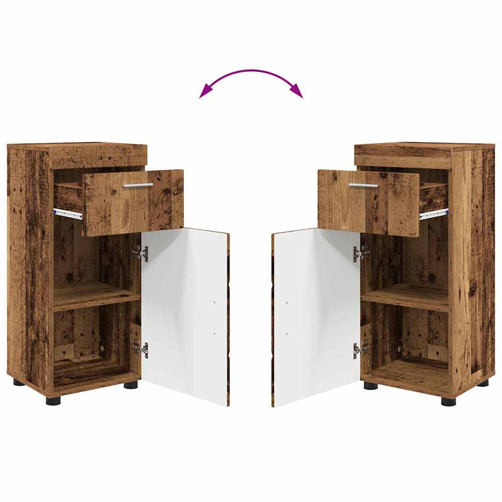 Σετ Επίπλων Μπάνιου TULUM 3 pcs Παλιό ξύλο 60 x 34 x 63 εκ