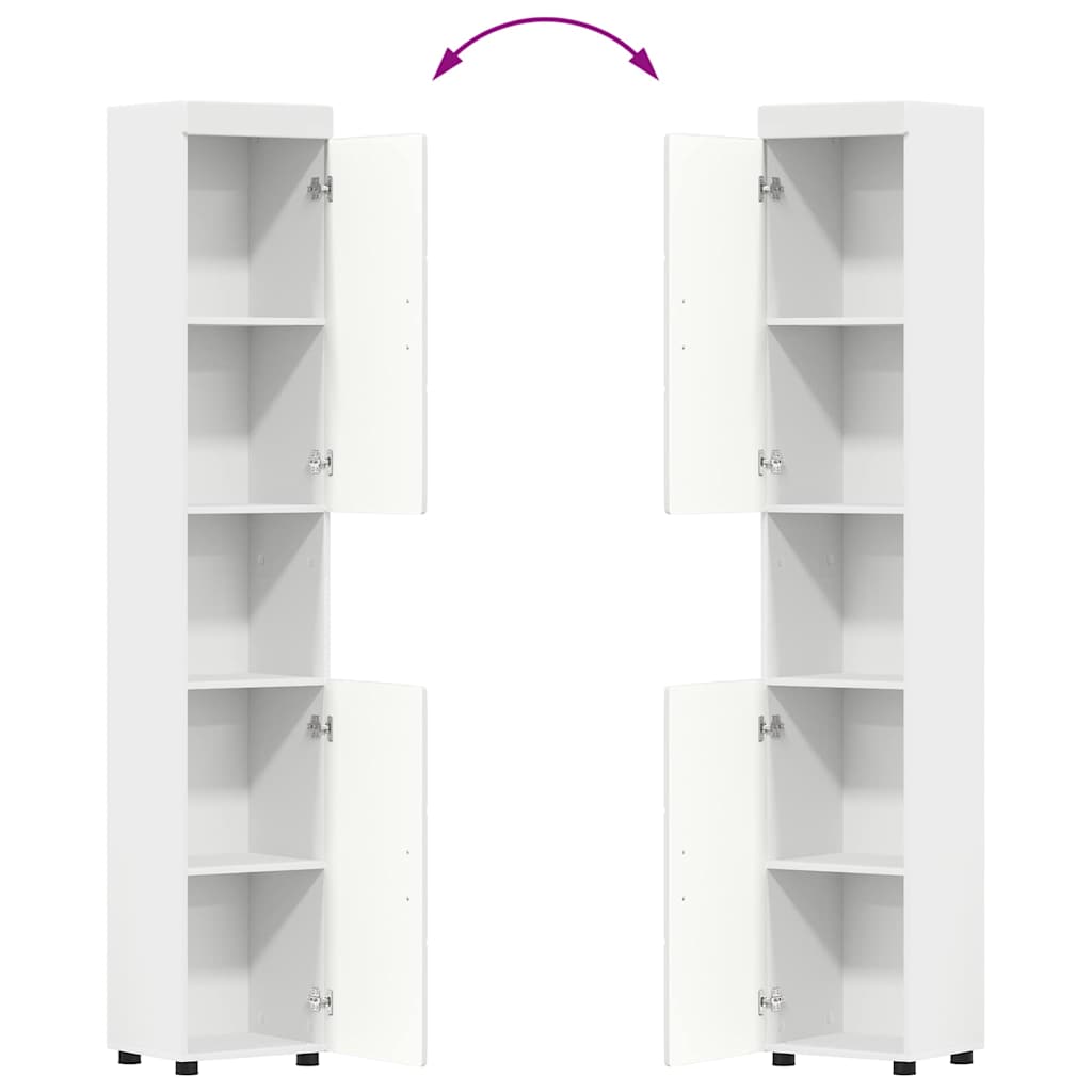 Σετ Επίπλων Μπάνιου με ράφι TULUM Λευκό Επεξεργασμένο ξύλο - Pakobazaar