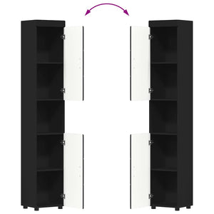Σετ Επίπλων Μπάνιου TULUM 3 pcs Μαύρο 60 x 34 x 63 εκ - Pakobazaar