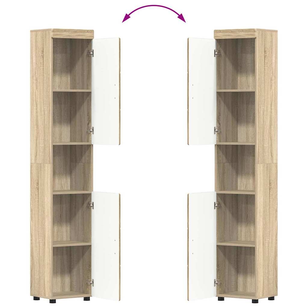 Σετ Επίπλων Μπάνιου TULUM 3 pcs Δρύς Sonoma 60 x 34 x 63 εκ - Pakobazaar