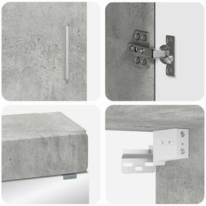 Σετ Επίπλων Μπάνιου TULUM 3 pcs Σκυρόδεμα Γκρι 60 x 34 x 63 εκ - Pakobazaar