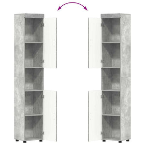 Σετ Επίπλων Μπάνιου TULUM 3 pcs Σκυρόδεμα Γκρι 60 x 34 x 63 εκ - Pakobazaar