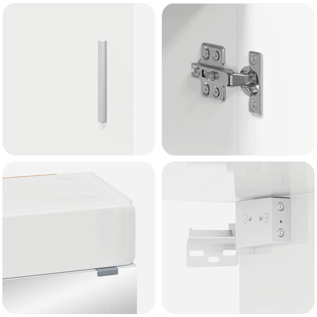 Σετ Επίπλων Μπάνιου TULUM 3 pcs Υψηλής γυαλάδας λευκό - Pakobazaar