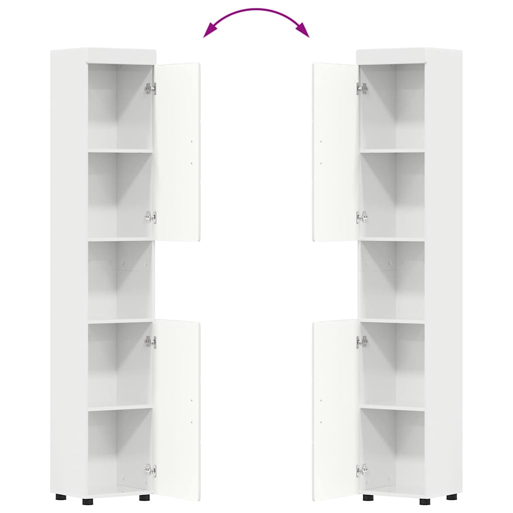 Σετ Επίπλων Μπάνιου TULUM 3 pcs Υψηλής γυαλάδας λευκό - Pakobazaar