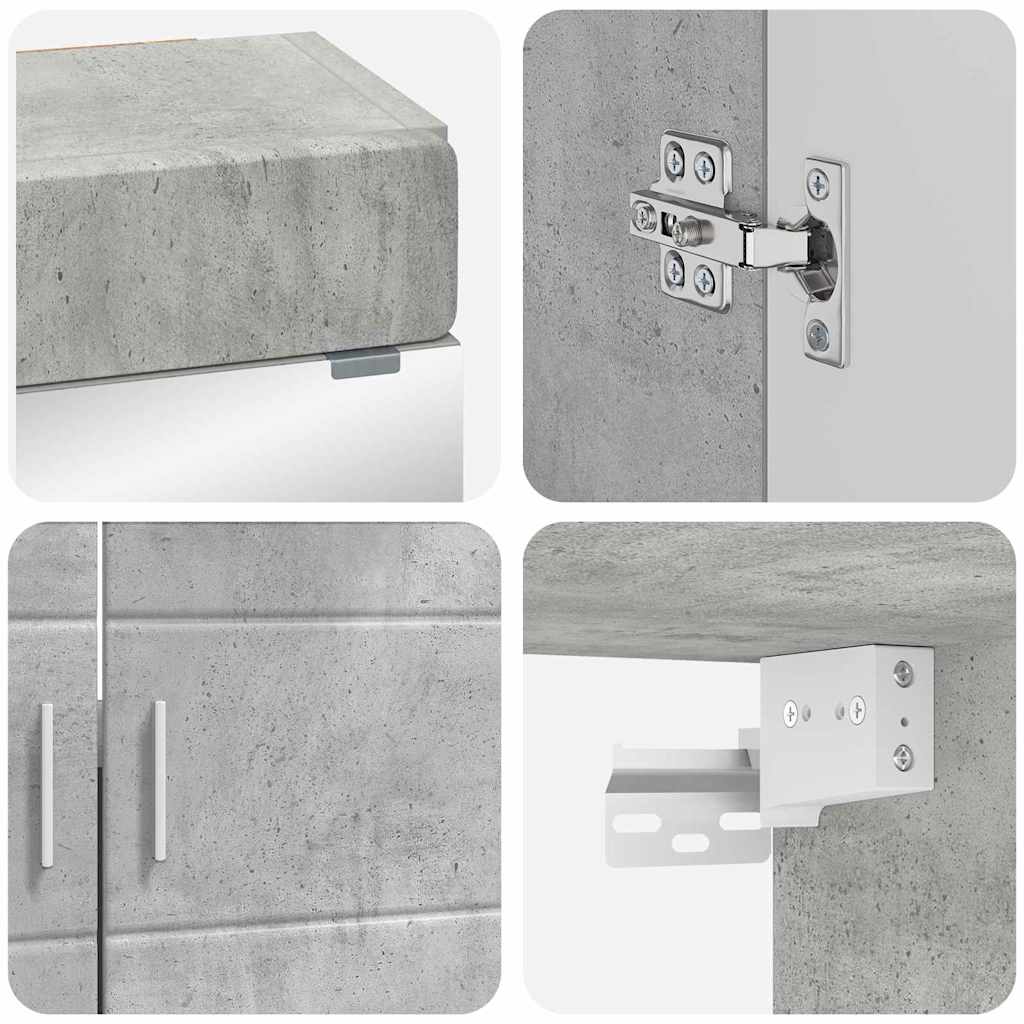 Σετ Επίπλων Μπάνιου TULUM 4 pcs Σκυρόδεμα Γκρι 60 x 34 x 63 εκ - Pakobazaar