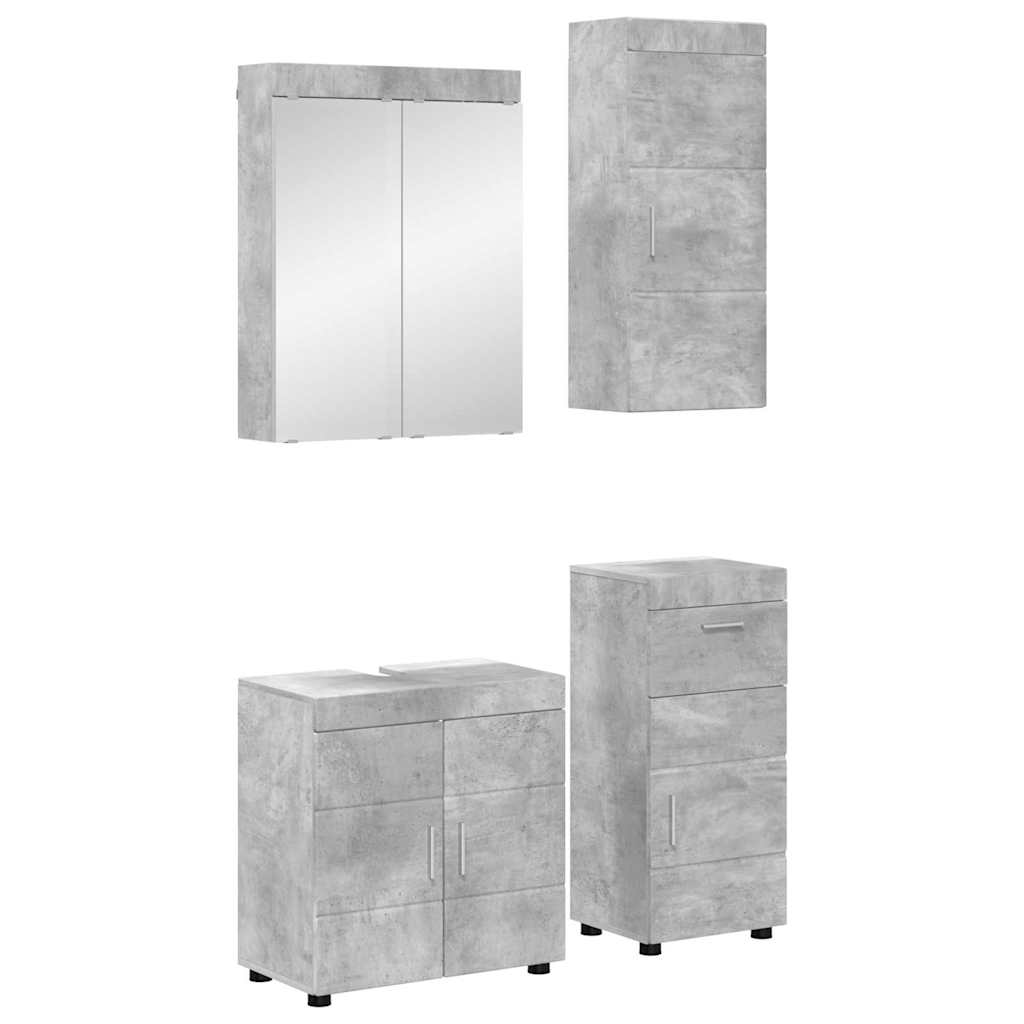 Σετ Επίπλων Μπάνιου TULUM 4 pcs Σκυρόδεμα Γκρι 60 x 34 x 63 εκ - Pakobazaar