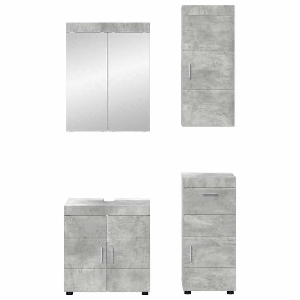 Σετ Επίπλων Μπάνιου TULUM 4 pcs Σκυρόδεμα Γκρι 60 x 34 x 63 εκ - Pakobazaar