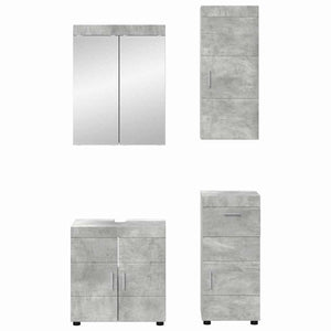 Σετ Επίπλων Μπάνιου TULUM 4 pcs Σκυρόδεμα Γκρι 60 x 34 x 63 εκ - Pakobazaar