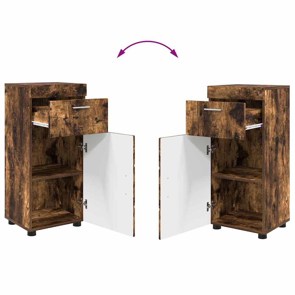 Σετ Επίπλων Μπάνιου TULUM 4 τεμ. Καπνιστό Δρύς 60 x 34 x 63 εκ