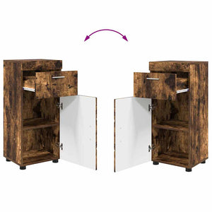 Σετ Επίπλων Μπάνιου TULUM 4 τεμ. Καπνιστό Δρύς 60 x 34 x 63 εκ