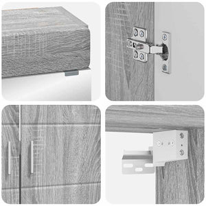Σετ Επίπλων Μπάνιου TULUM 4 τμχ. Γκρίζο Σονομα 60 x 34 x 63 εκ