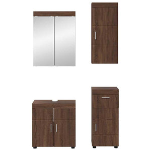 Σετ Επίπλων Μπάνιου TULUM 4 τμχ. Καφέ δρυς 60 x 34 x 63 εκ