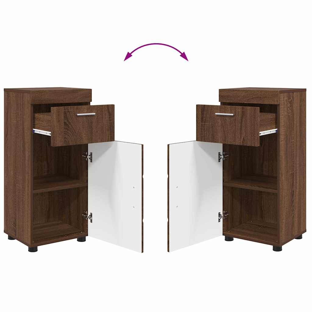 Σετ Επίπλων Μπάνιου TULUM 4 τμχ. Καφέ δρυς 60 x 34 x 63 εκ