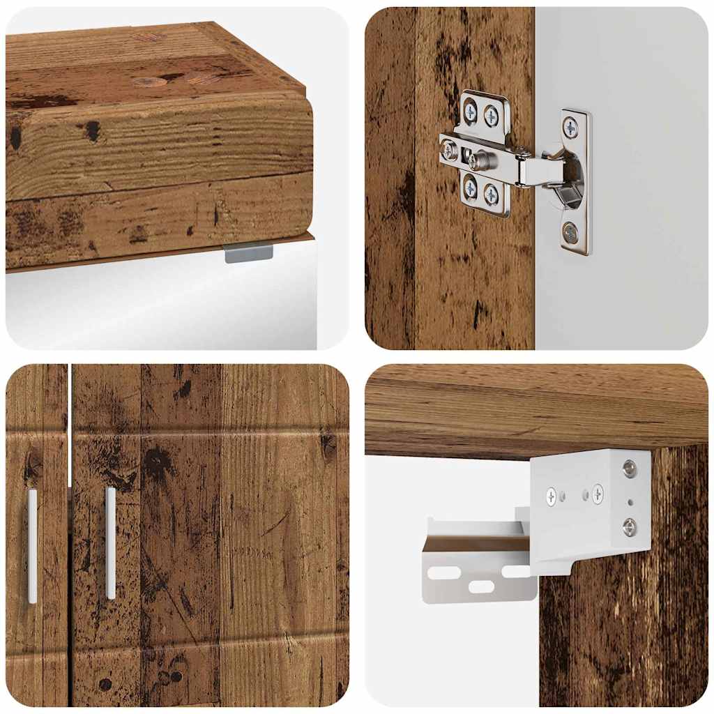 Σετ Επίπλων Μπάνιου TULUM 4 pcs Παλιό ξύλο 60 x 34 x 63 εκ
