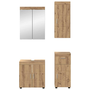 Σετ Επίπλων Μπάνιου TULUM 4 τμχ. Artisan Oak 60 x 34 x 63 εκ - Pakobazaar
