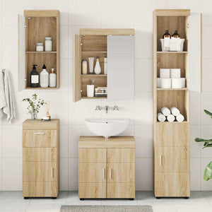 Σετ Επίπλων Μπάνιου TULUM 5 τμχ. Δρύς Sonoma 60 x 34 x 63 εκ - Pakobazaar