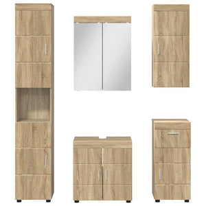Σετ Επίπλων Μπάνιου TULUM 5 τμχ. Δρύς Sonoma 60 x 34 x 63 εκ - Pakobazaar