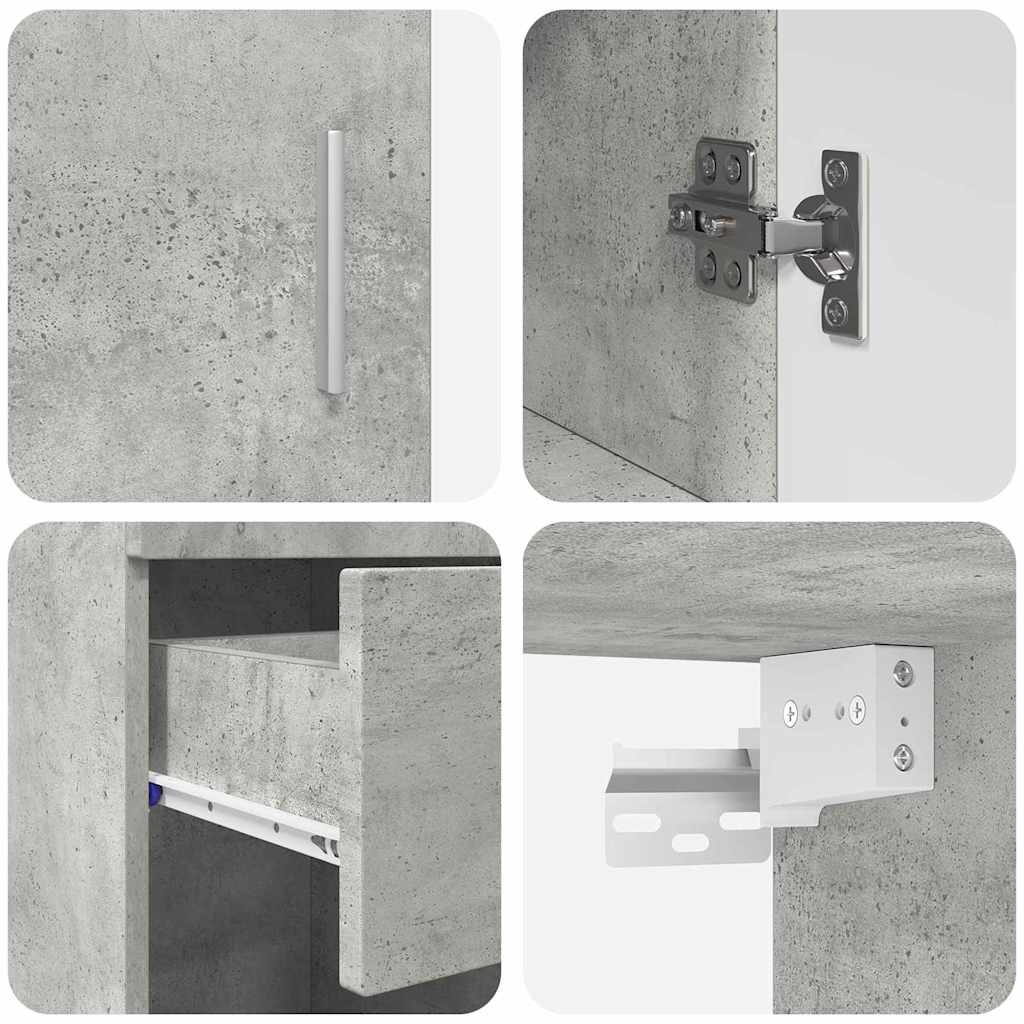Σετ Επίπλων Μπάνιου TULUM 5 pcs Σκυρόδεμα Γκρι 60 x 34 x 63 εκ - Pakobazaar