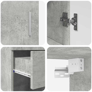 Σετ Επίπλων Μπάνιου TULUM 5 pcs Σκυρόδεμα Γκρι 60 x 34 x 63 εκ - Pakobazaar