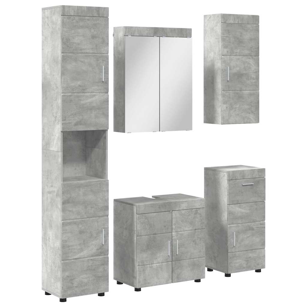 Σετ Επίπλων Μπάνιου TULUM 5 pcs Σκυρόδεμα Γκρι 60 x 34 x 63 εκ - Pakobazaar