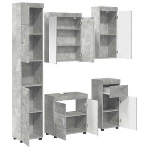 Σετ Επίπλων Μπάνιου TULUM 5 pcs Σκυρόδεμα Γκρι 60 x 34 x 63 εκ - Pakobazaar