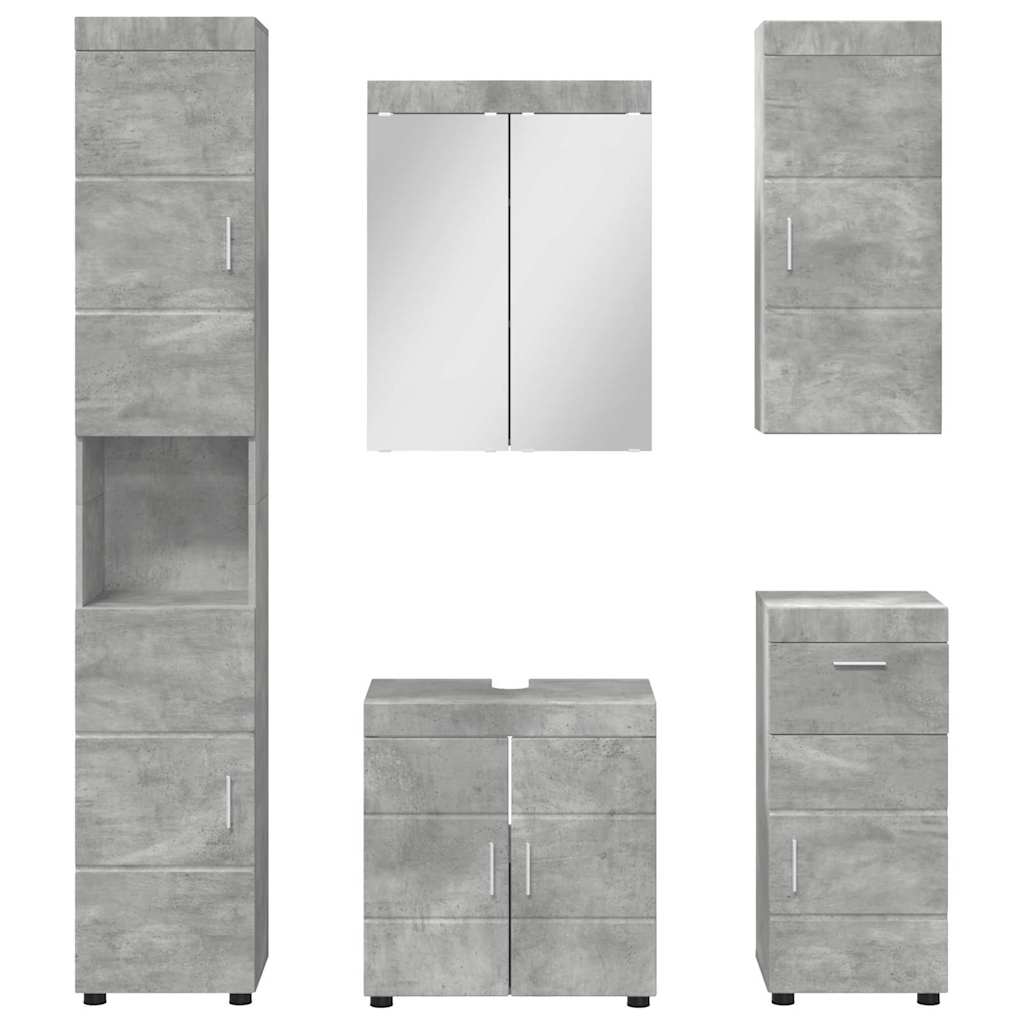 Σετ Επίπλων Μπάνιου TULUM 5 pcs Σκυρόδεμα Γκρι 60 x 34 x 63 εκ - Pakobazaar