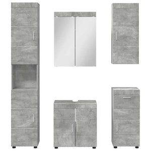 Σετ Επίπλων Μπάνιου TULUM 5 pcs Σκυρόδεμα Γκρι 60 x 34 x 63 εκ - Pakobazaar