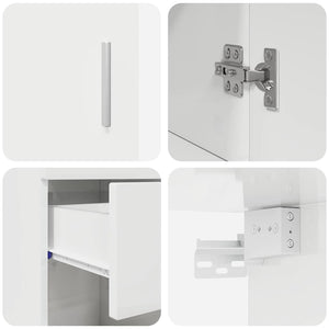 Σετ Επίπλων Μπάνιου TULUM 5 pcs Υψηλής γυαλάδας λευκό - Pakobazaar