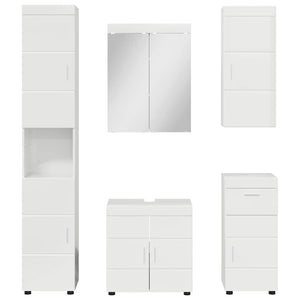 Σετ Επίπλων Μπάνιου TULUM 5 pcs Υψηλής γυαλάδας λευκό - Pakobazaar