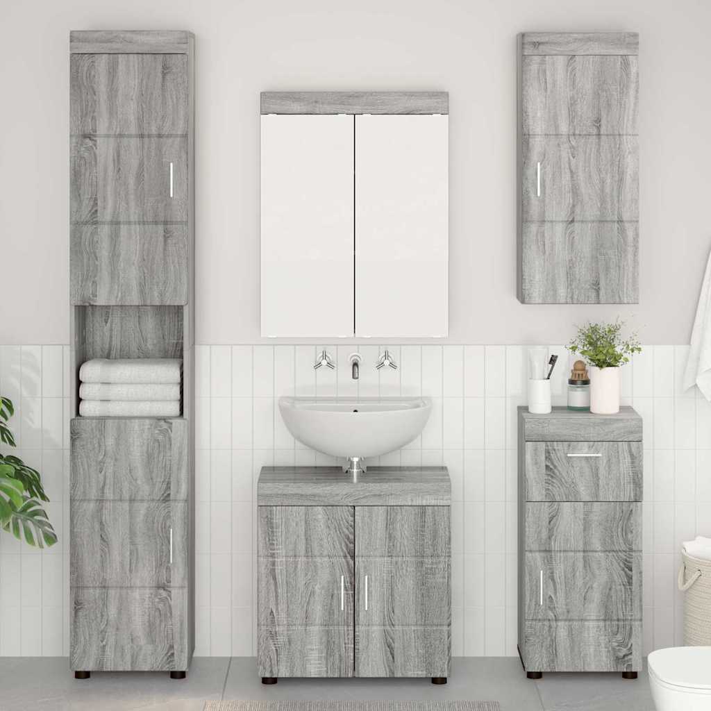 Σετ Επίπλων Μπάνιου TULUM 5 pcs Γκρίζο Σονομα 60 x 34 x 63 εκ