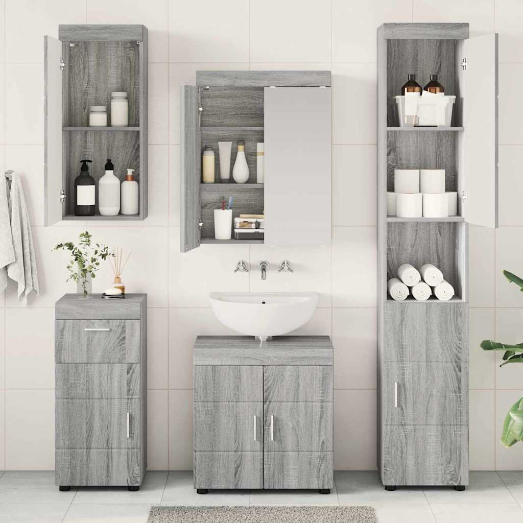 Σετ Επίπλων Μπάνιου TULUM 5 pcs Γκρίζο Σονομα 60 x 34 x 63 εκ