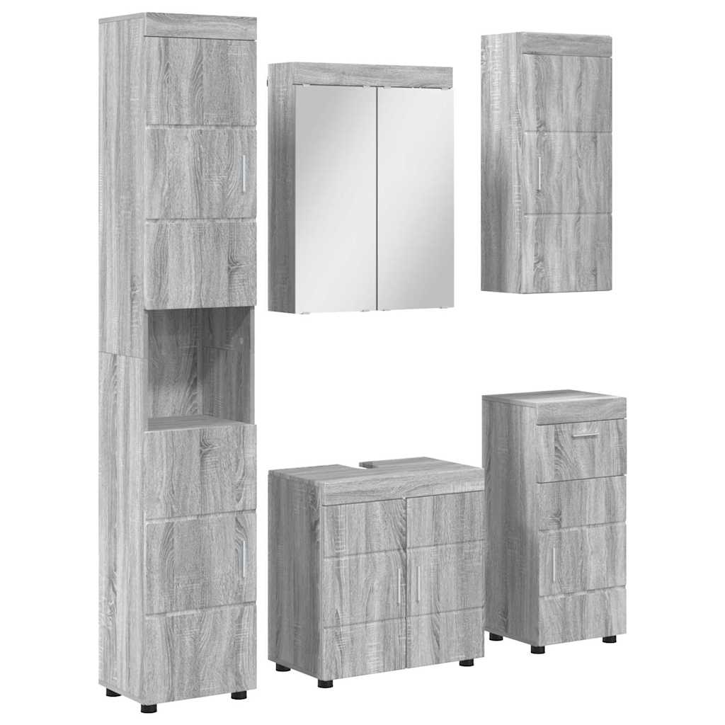 Σετ Επίπλων Μπάνιου TULUM 5 pcs Γκρίζο Σονομα 60 x 34 x 63 εκ