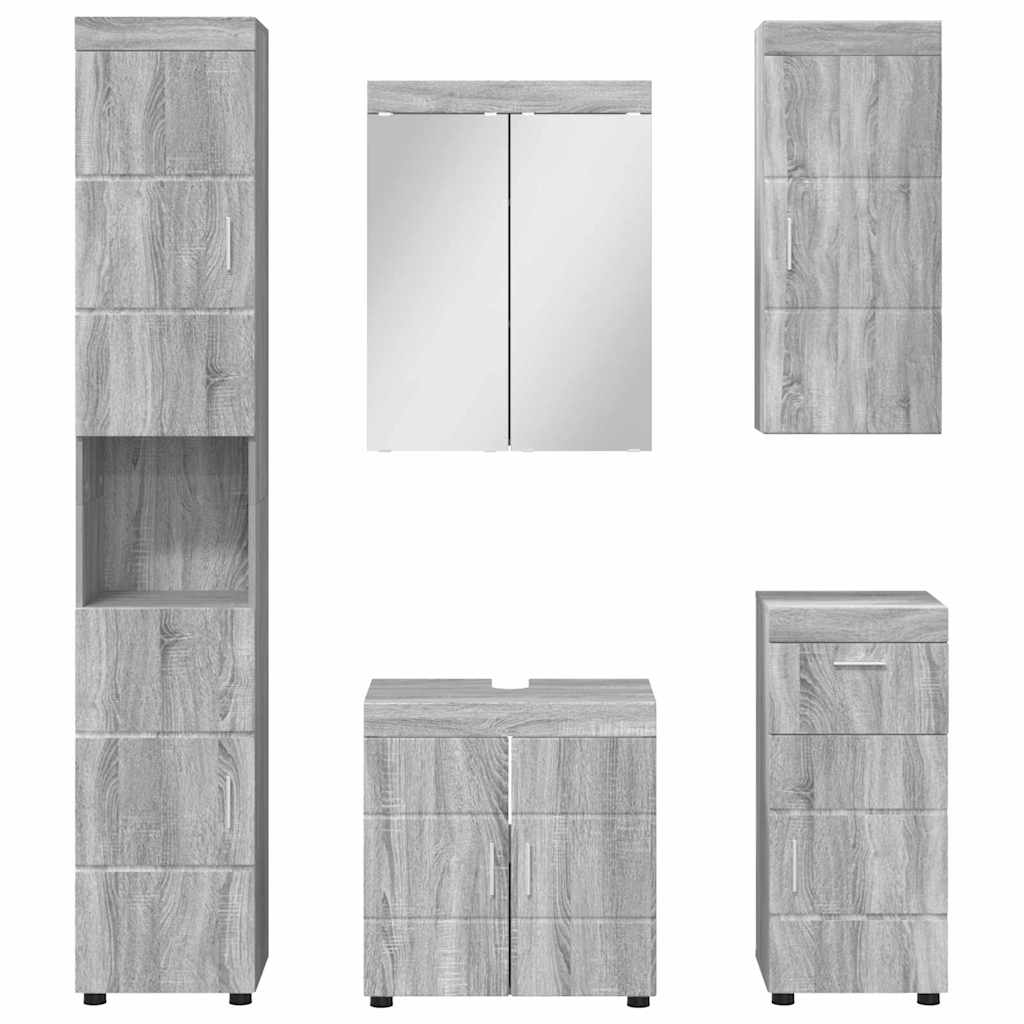 Σετ Επίπλων Μπάνιου TULUM 5 pcs Γκρίζο Σονομα 60 x 34 x 63 εκ