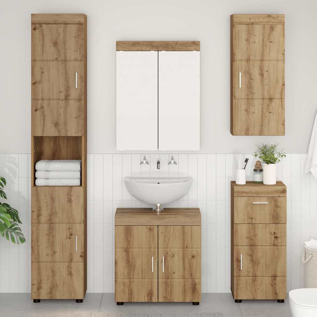 Σετ Επίπλων Μπάνιου TULUM 5 pcs Artisan Oak 60 x 34 x 63 εκ - Pakobazaar