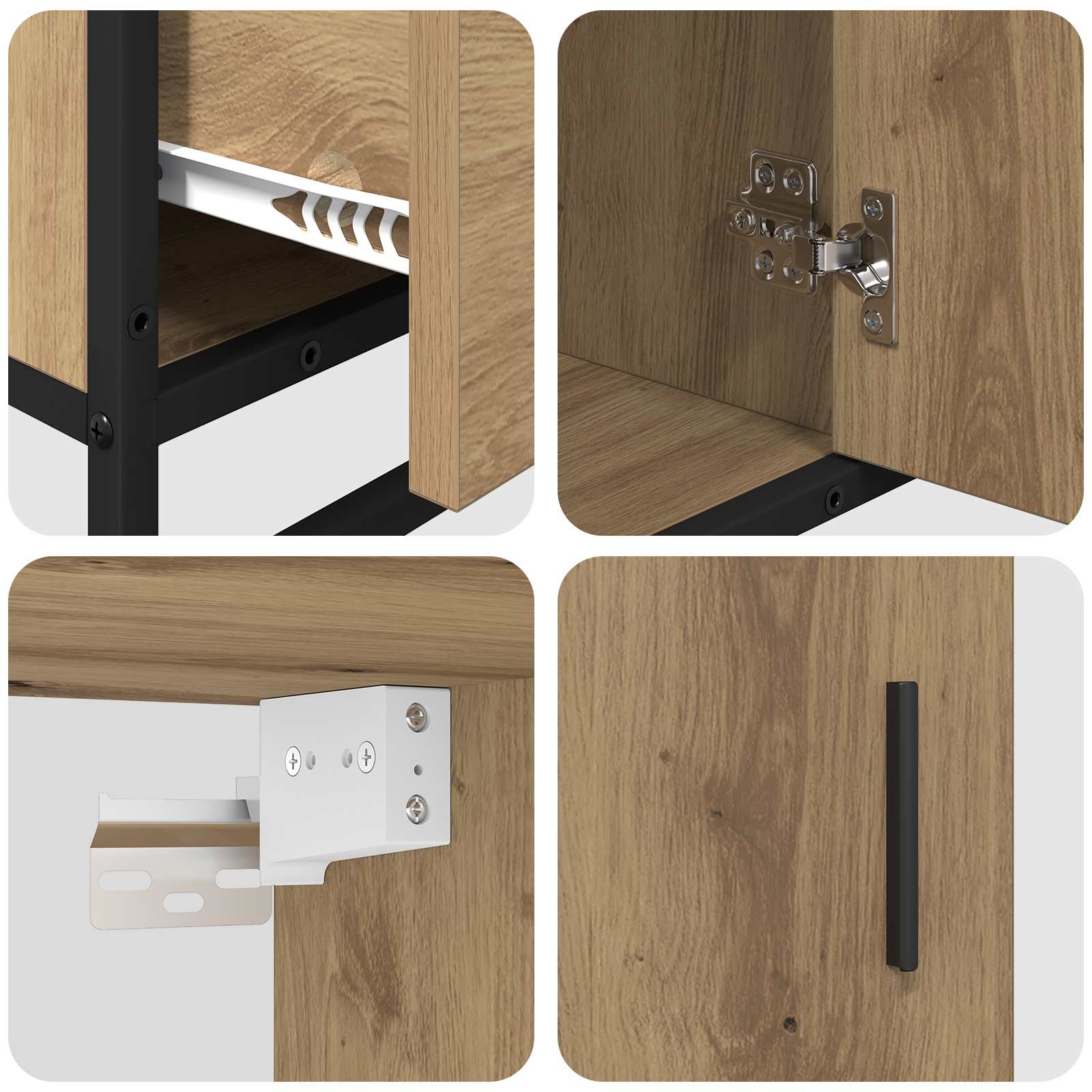 Σετ Επίπλων Μπάνιου 3 pcs Artisan Oak Επεξεργασμένο ξύλο - Pakobazaar