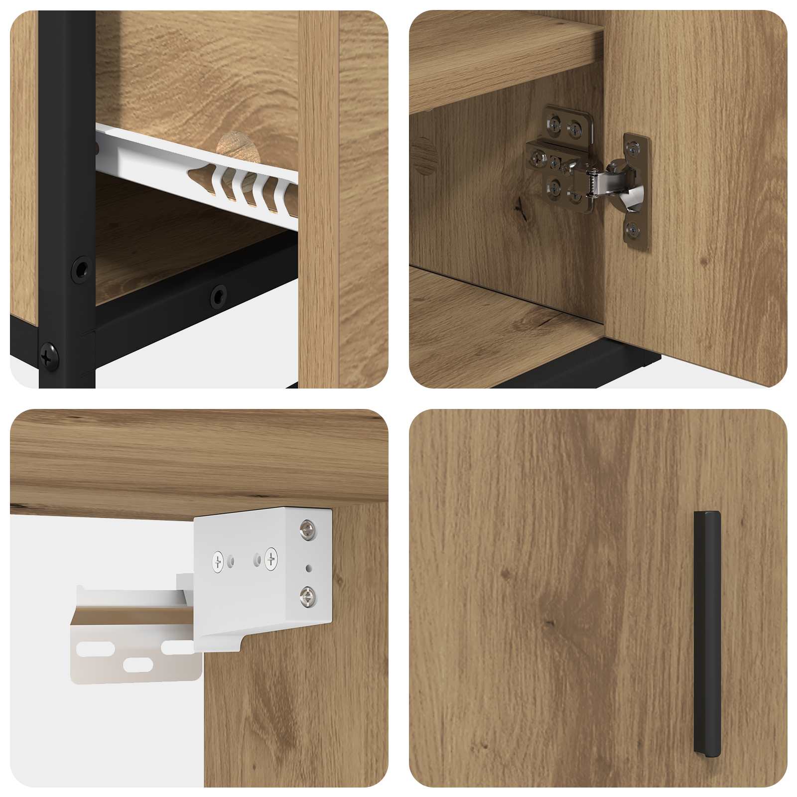 Σετ Επίπλων Μπάνιου 2 pcs Artisan Oak Επεξεργασμένο ξύλο - Pakobazaar