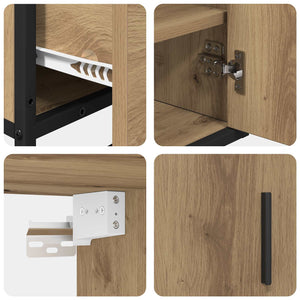 Σετ Επίπλων Μπάνιου 2 pcs Artisan Oak Επεξεργασμένο ξύλο - Pakobazaar