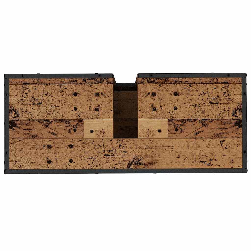 Σετ Επίπλων Μπάνιου 4 τμχ. Παλιό Ξύλο 80 x 33 x 60 εκ - Pakobazaar