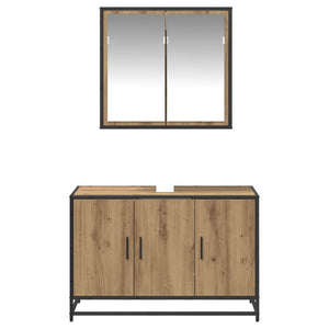 Σετ Επίπλων Μπάνιου 2 pcs Artisan Oak Επεξεργασμένο ξύλο - Pakobazaar