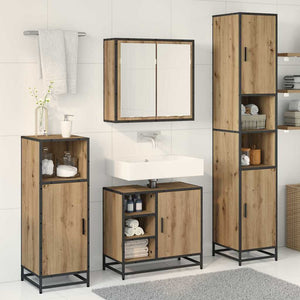 Σετ Επίπλων Μπάνιου 3 pcs Artisan Oak Επεξεργασμένο ξύλο - Pakobazaar